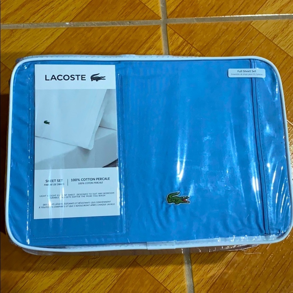 NWT Lacoste blue full sheet set